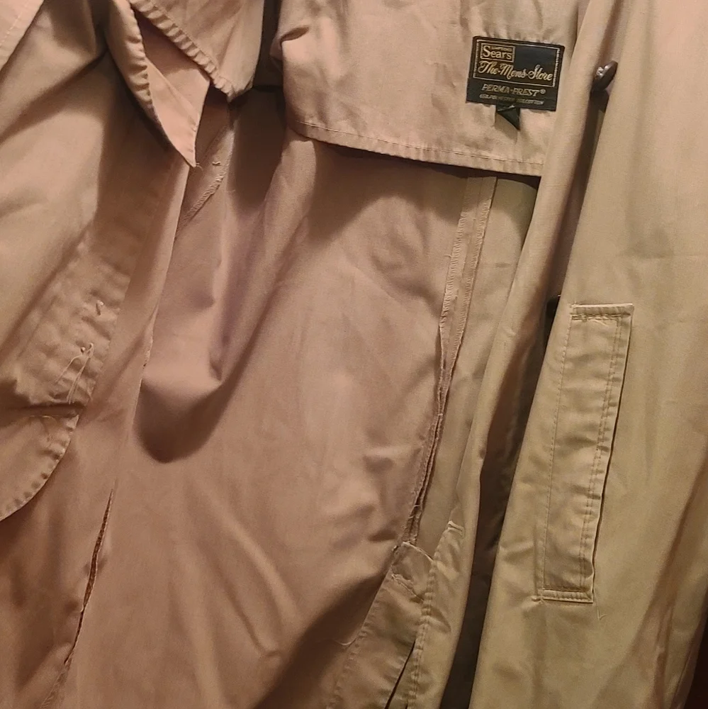 Vintage (like new)Simpsons Sears Men's Store All weather coat sz38 Reg Tan - Picture 5 of 13